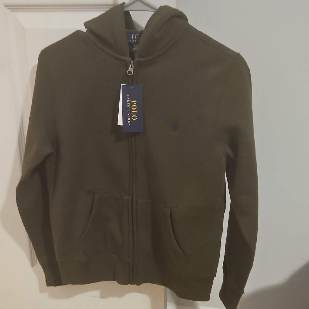 Polo by Ralph Lauren boys Green Zip-Up Sweater